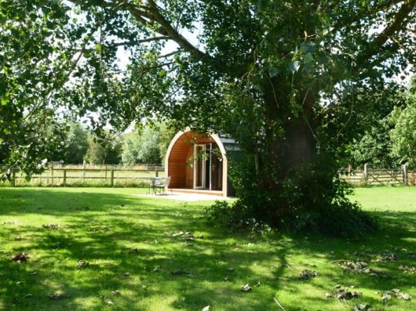Glamping pod exterior